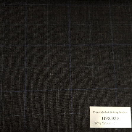 H95.053 Kevinlli V8 - Vải Suit 90% Wool - Xám caro
